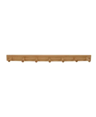 Spectrum Diversified Wall-Mounted 7 Peg Wood Hook Rack