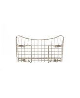 Spectrum Diversified Ashley Stackable Wire Basket with Raised Feet and Looped Handles, Small