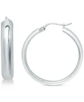 Giani Bernini Small Polished Hoop Earrings in Sterling Silver, 25mm, Created for Macy's