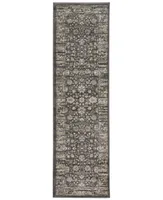 Km Home Silvano Sil- Brown 2'2" x 7'7" Runner Rug