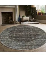 Km Home Silvano Sil- 5'3" x 5'3" Round Rug