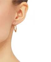 Small Swirl Hoop Earrings in 14k Gold