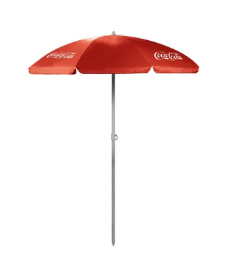 Oniva by Picnic Time Coca-Cola 5.5 Ft. Portable Beach Umbrella