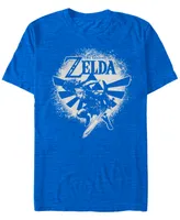 Fifth Sun Men's Nintendo Zelda Link Wingcrest Spray Paint Short Sleeve T-shirt