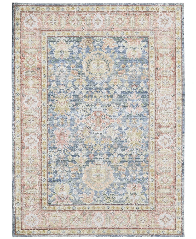 Amer Rugs Century Cen-15 Navy/ Pink 3'11" x 5'11" Area Rug