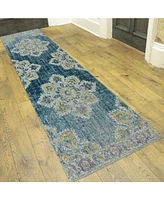 Closeout! Amer Rugs Eternal Ete-22 Turquoise 2'7" x 7'6" Runner Rug