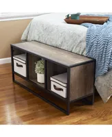 Household Essential Ashwood Open Cubby Coffee Table