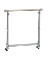 Household Essential Folding Garment Rack with Wheels