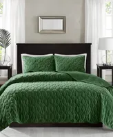 Madison Park Harper Quilted Velvet 3-Pc. Quilt Set