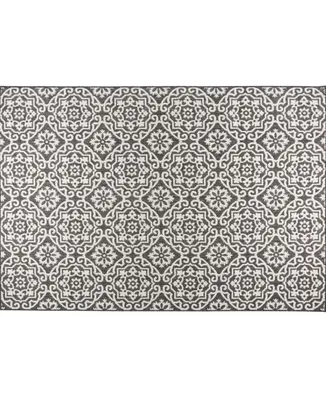 Nicole Miller Patio Country Danica 2A-6681-480 Black and Gray 6'6" x 9'2" Outdoor Area Rug