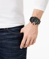 Diesel Men's Chronograph Mega Chief Black Stainless Steel Bracelet Watch 51x59mm