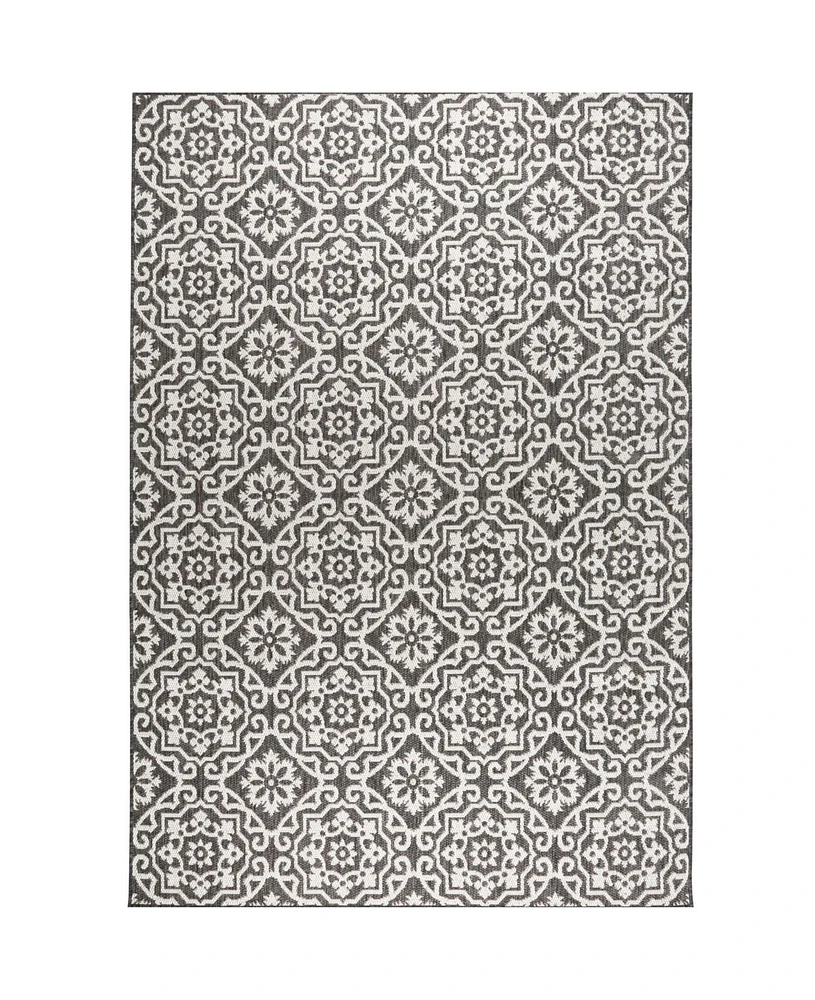 Nicole Miller Patio Country Danica 2A-6681- and Gray 6'6" x 9'2" Outdoor Area Rug