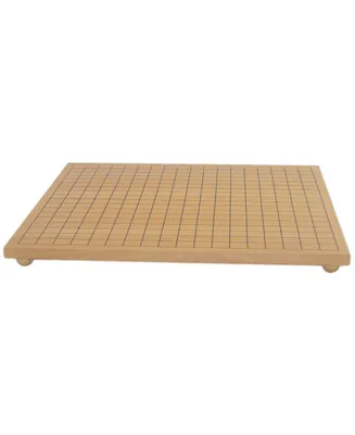 WorldWise Imports Maple Wood Veneer Go Board With Wooden Ball Feet