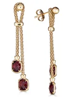 Rhodolite Garnet Dangle Drop Earrings (3-1/5 ct. t.w.) in 18k Gold-Plated Sterling Silver