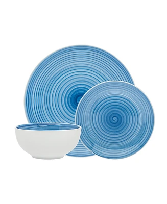 Godinger Spiral Blue 12-pc Porcelain Dinnerware Set