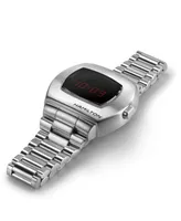 Hamilton Unisex Swiss Digital Pulsar Stainless Steel Bracelet Watch 34.7x40.8mm