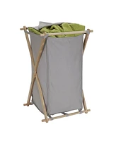 Wood X Frame Hamper
