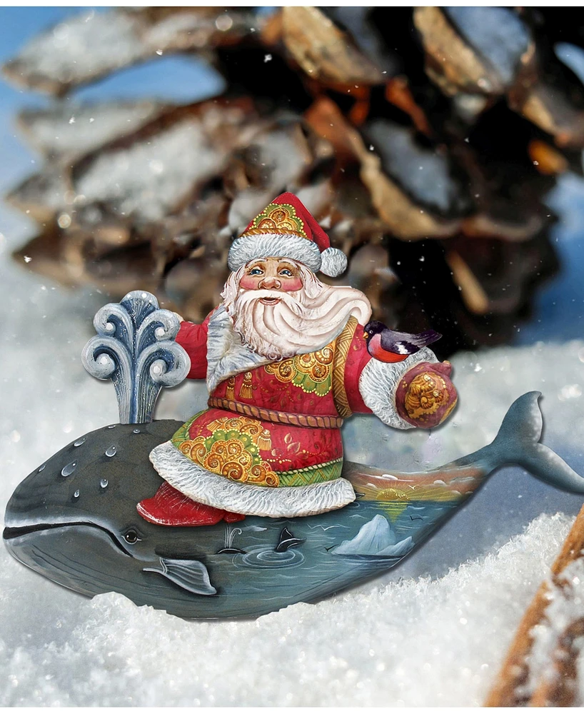 Designocracy Whale Tales Scenic Decorative Ornament Medium