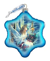 G.DeBrekht Light The Way Angel Glass Ornament