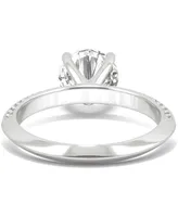 Charles & Colvard Moissanite Knife-Edge Engagement Ring (2-1/4 ct. t.w. Dew) 14k White Gold