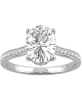 Charles & Colvard Moissanite Oval Engagement Ring (2-1/3 ct. t.w. Dew) 14k White Gold