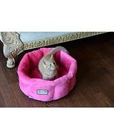 Armarkat Model C03CZH Pet Cuddle Bed for Cats and Extra Small Dogs - Pink Velvet