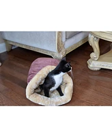 Armarkat Sleep Shape Cat Bed, Soft Cave Bed for Dog and Cat, C15HTH/Mh, Indian Red