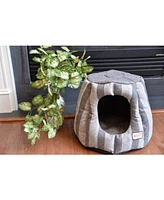 Armarkat Cat Cave Shape Bed With Anti-slip Waterproof Base, Removable Cushion Mat, C30CG, Gray and Silver