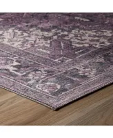 Closeout! D Style Tovia TOV03 Plum 2'3" x 7'7" Runner Rug