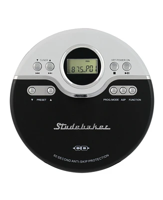 Studebaker SB3703BWA Joggable Personal Cd Player with Fm Pll Radio - Black