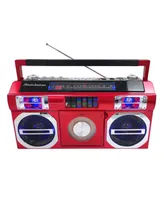 Studebaker SB2145R 80's Retro Street Bluetooth Boombox with Fm Radio, Cd Player
