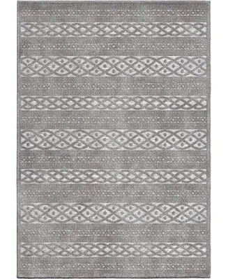 Closeout! Edgewater Living Bourne Jenna Silver 5'2" x 7'6" Outdoor Area Rug