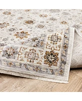 Oriental Weavers Maharaja 71W Ivory and Gold 6'7" x 9'6" Area Rug