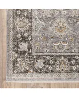 Jhb Designs Kumar Kum05 Gray and Blue 3'3" x 5' Area Rug