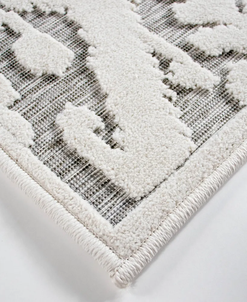 Closeout! Edgewater Living Bourne Salvador Gray 5'2" x 7'6" Outdoor Area Rug
