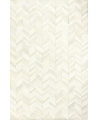 Bb Rugs Cowhide Fie-01 White 5' x 8' Area Rug