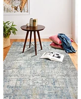 Bashian Charm Cha-05 Gray, Blue 7'9" x 9'9" Area Rug