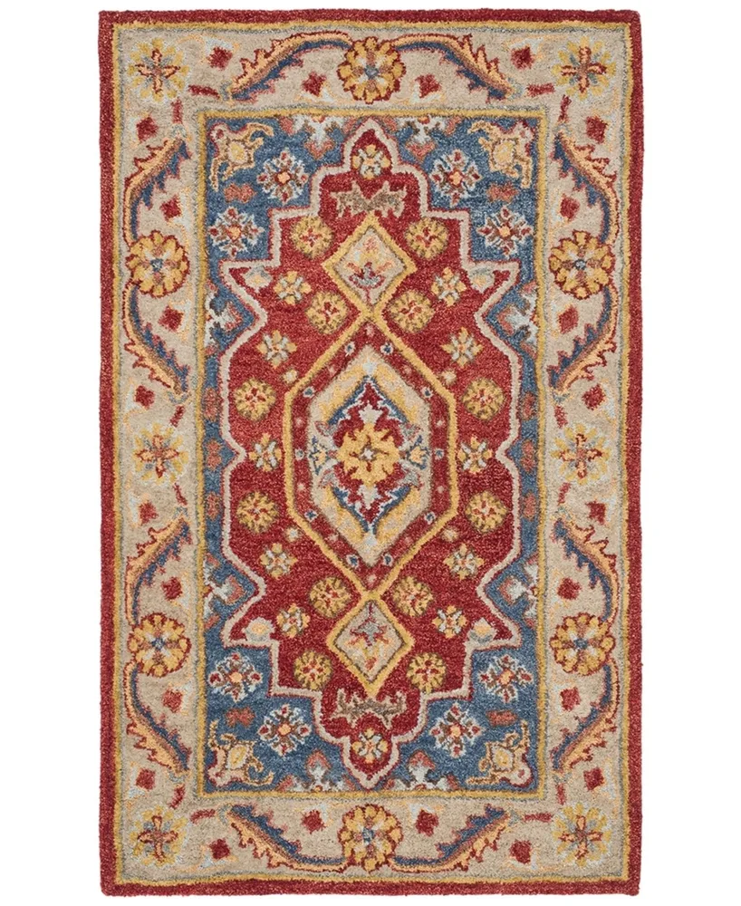 Safavieh Antiquity At503 Red and Blue 4' x 6' Area Rug