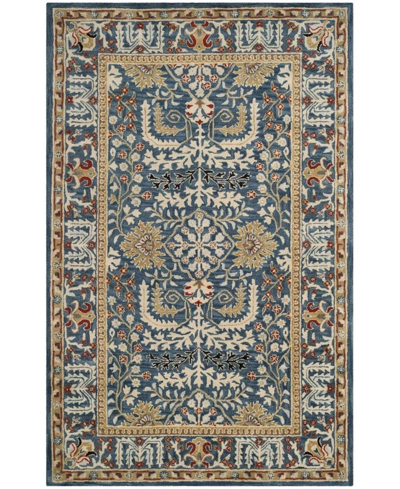 Safavieh Antiquity At64 Navy and Multi 5' x 8' Area Rug