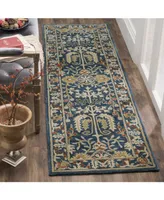 Safavieh Antiquity At64 Navy and Multi 2'3" x 8' Runner Area Rug