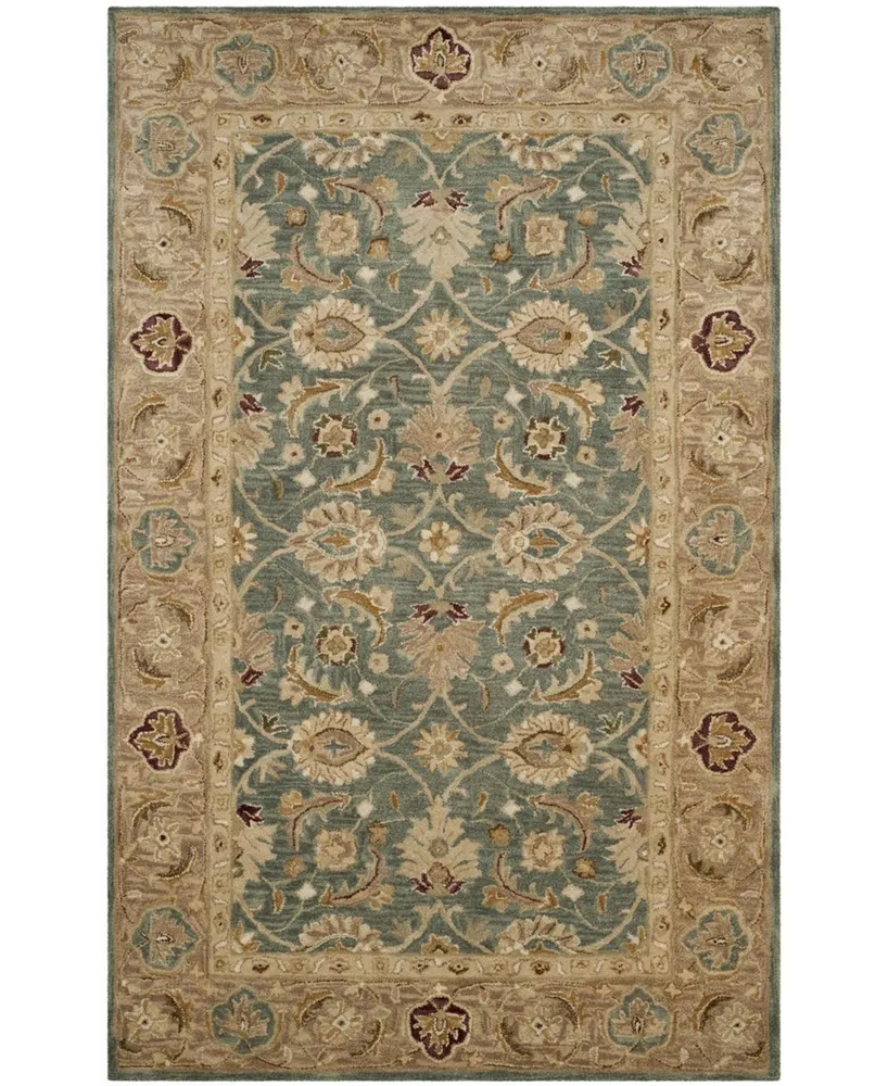 Safavieh Antiquity At849 Teal and Taupe 5' x 8' Area Rug