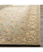 Safavieh Antiquity At311 Teal and Beige 3'6" x 3'6" Round Area Rug