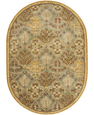 Safavieh Antiquity At613 Mist and Gold 4'6" x 6'6" Oval Area Rug
