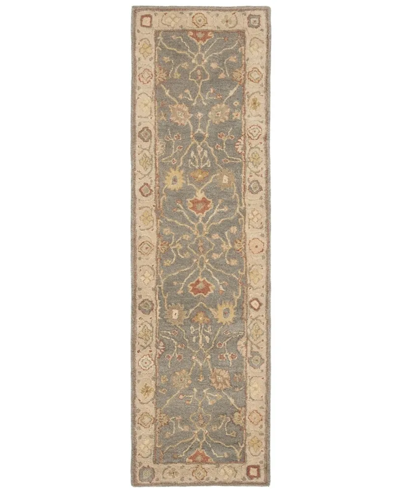 Safavieh Antiquity At314 Blue and Ivory 2'3" x 8' Runner Area Rug