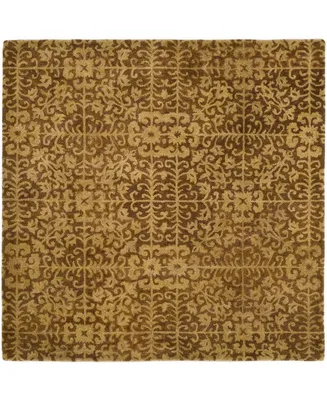 Safavieh Antiquity At411 Gold and Beige 8' x 8' Square Area Rug