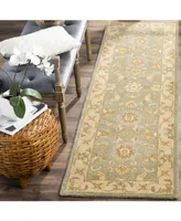 Safavieh Antiquity At313 Green and Gold 2'3" x 8' Runner Area Rug