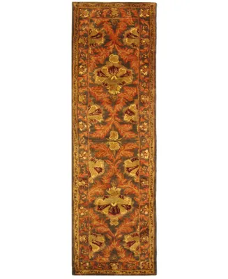 Safavieh Antiquity At54 Sage and Gold 2'3" x 8' Runner Area Rug