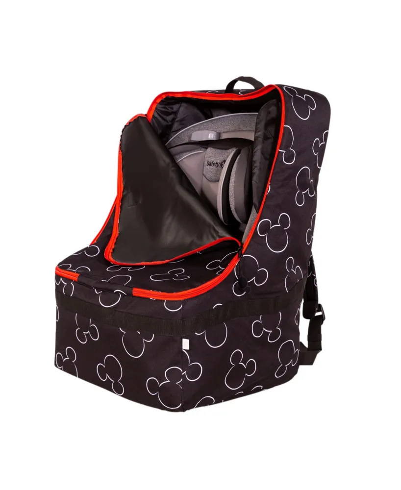 J L childress Disney Baby Ultimate Padded Backpack Car Seat Travel Bag, Mickey
