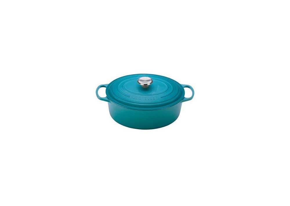 Le Creuset Caribbean -Qt. Signature Enameled Cast Iron Oval Dutch Oven