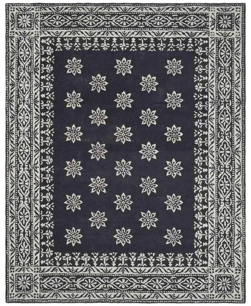 Martha Stewart Collection Gracious Garden MSR4538B Midnight 9' x 12' Area Rug